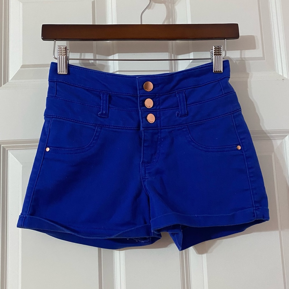 Cobalt Blue High Waisted Shorts
